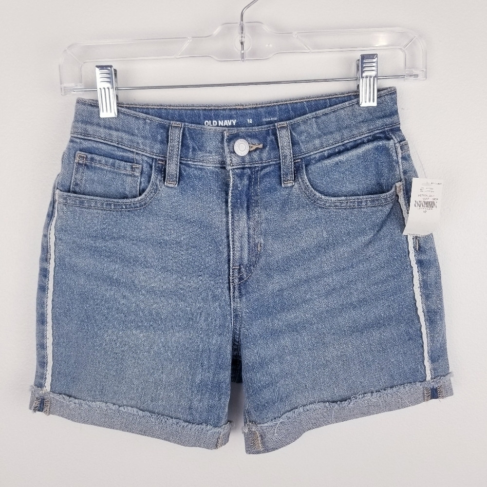 Old Navy #557251 High Rise Lace Detail Jean Shorts NWT